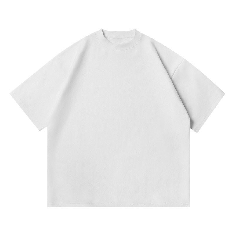 TRS Ropa de hombre | 25SS estilo japonés cityboy290g personalizado tejido espacio algodón fondo escote pequeño camiseta suelta de manga corta para hombres