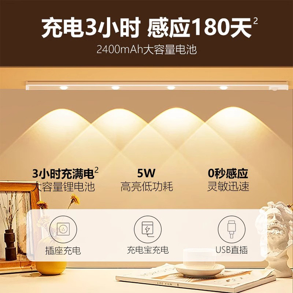 Physiological induction LED interior lighting for wardrobe