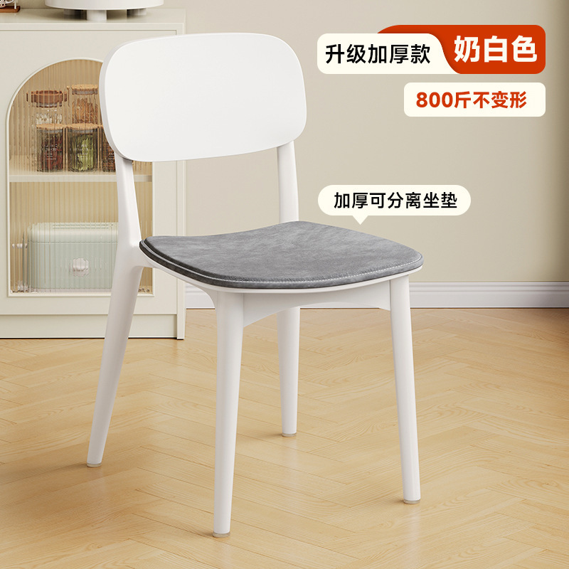 塑料椅子加厚家用餐椅靠背椅餐桌椅出租房用新款商用餐厅吃饭凳子|undefined