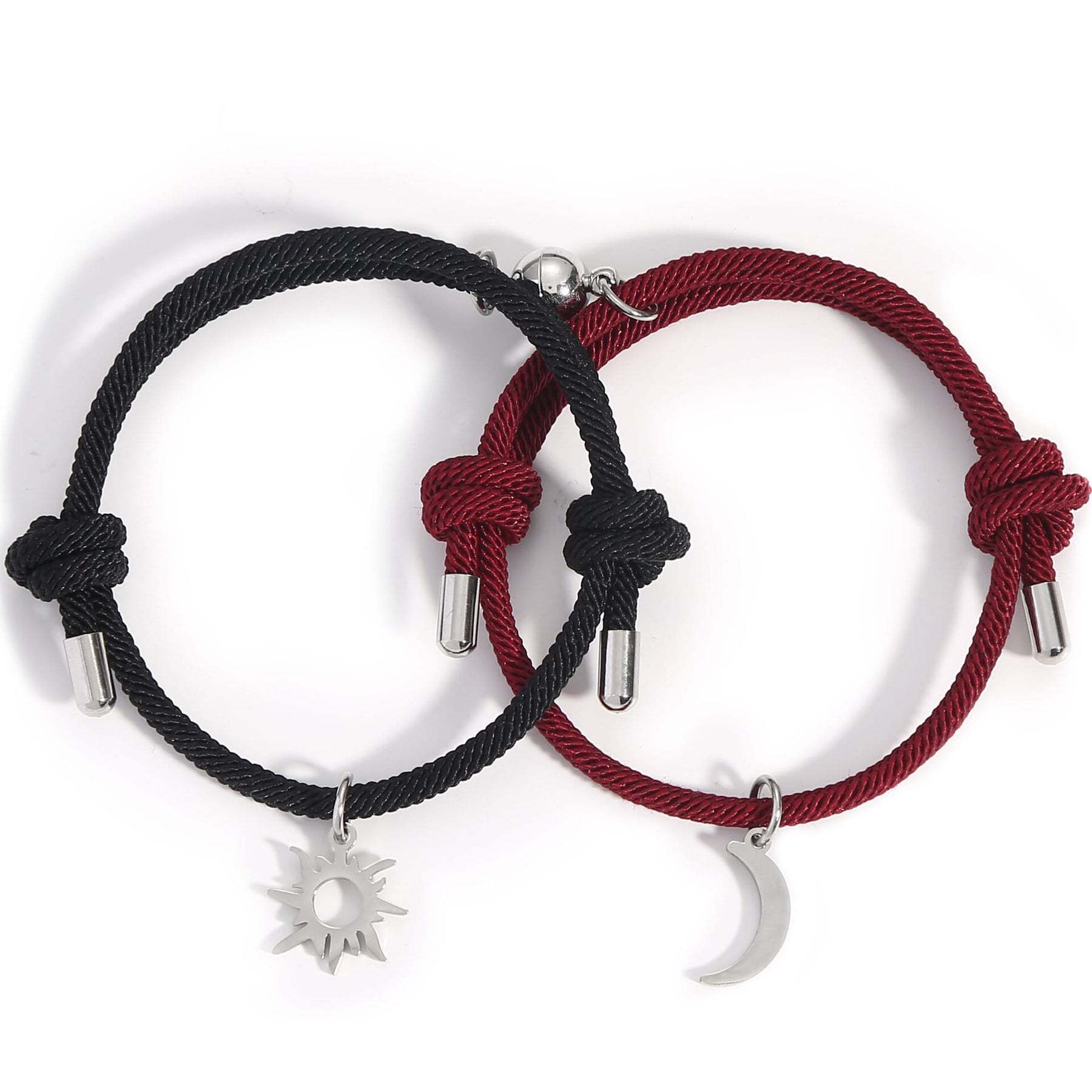 Simple Style Moon Alloy Braid Couple Unisex Bracelets display picture 1