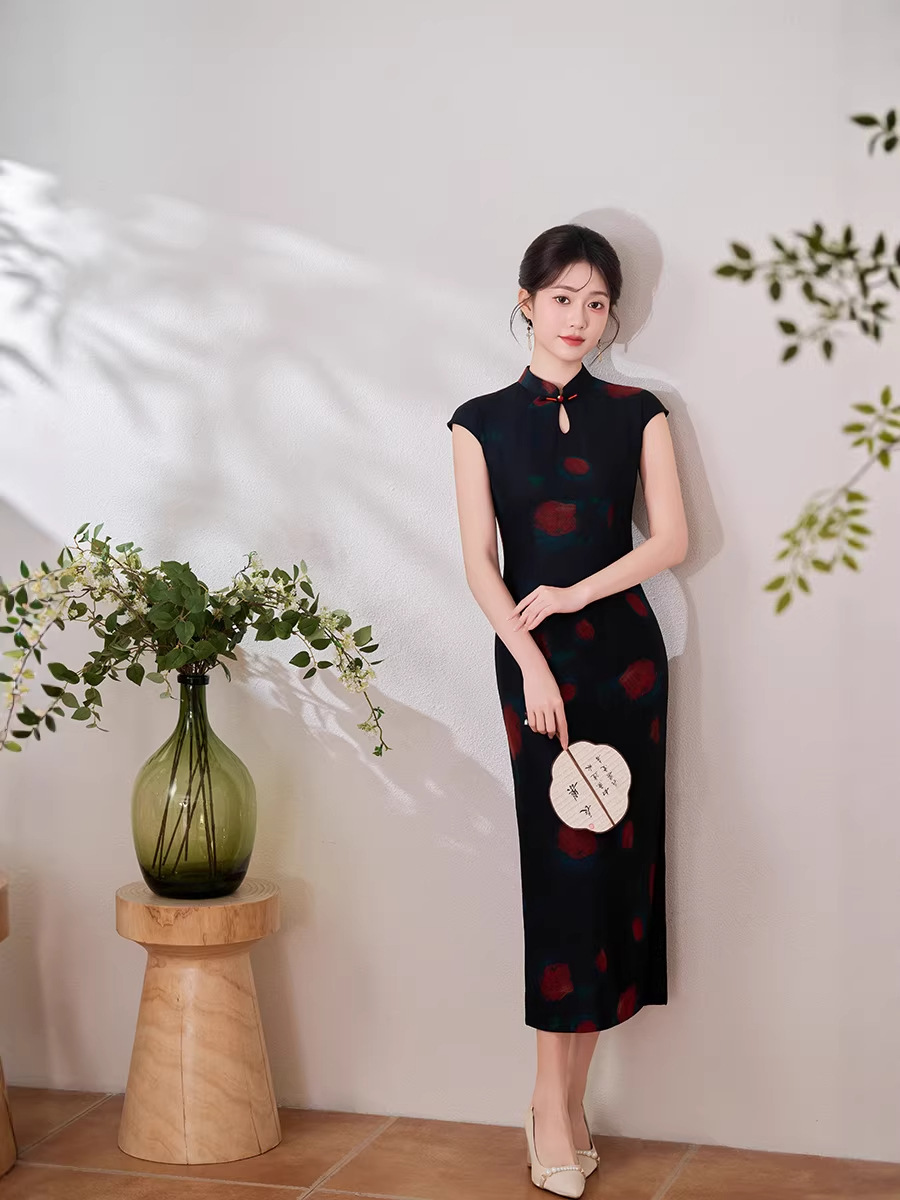 Retro spring elegant lightweight cheongsam sleevless