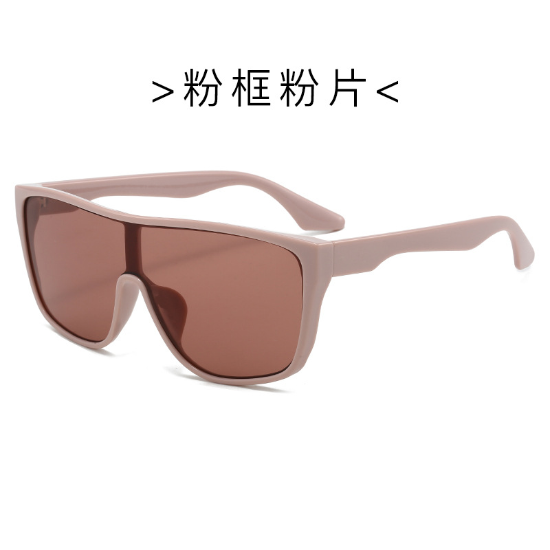 Nuevas gafas de sol de moda, gafas de sol de una pieza de montura grande retro de tendencia, gafas de sol polarizadas a prueba de rayos UV de estilo europeo y americano