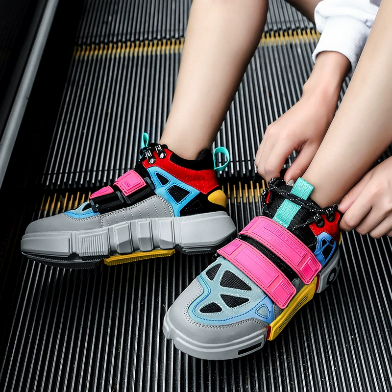 Demi-Season Retro High Shoes for Beloved - Universal Trendy Sneakers in Colorful Options