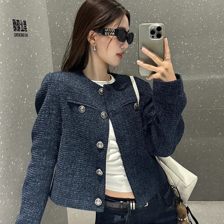 小香风外套女秋季2025新款法式名媛气质高级感设计感复古短款上衣|undefined