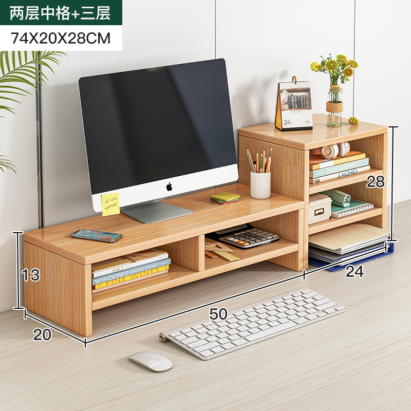 escritorio portátil elevación estante dormitorio buena oficina monitor de escritorio estante de almacenamiento de escritorio