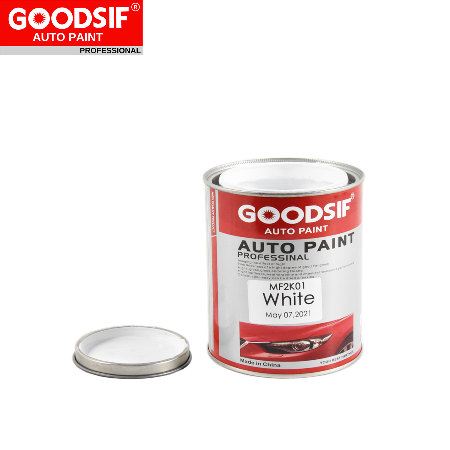 【厂家直销】美师傅2K实色漆纯白/白色色母底色漆汽车涂料修补漆