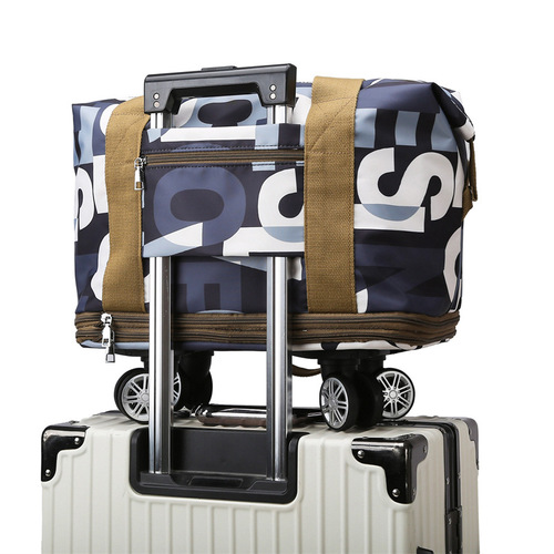 旅行包2024新款牛津布行李包无声万向轮旅游手提包飞机托运拖轮袋