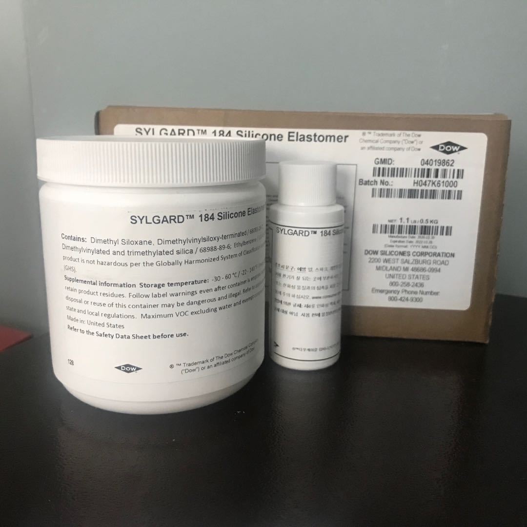 道康宁184 陶熙SYLGARD184硅橡胶PDMS灌封胶透明AB组分实验器皿