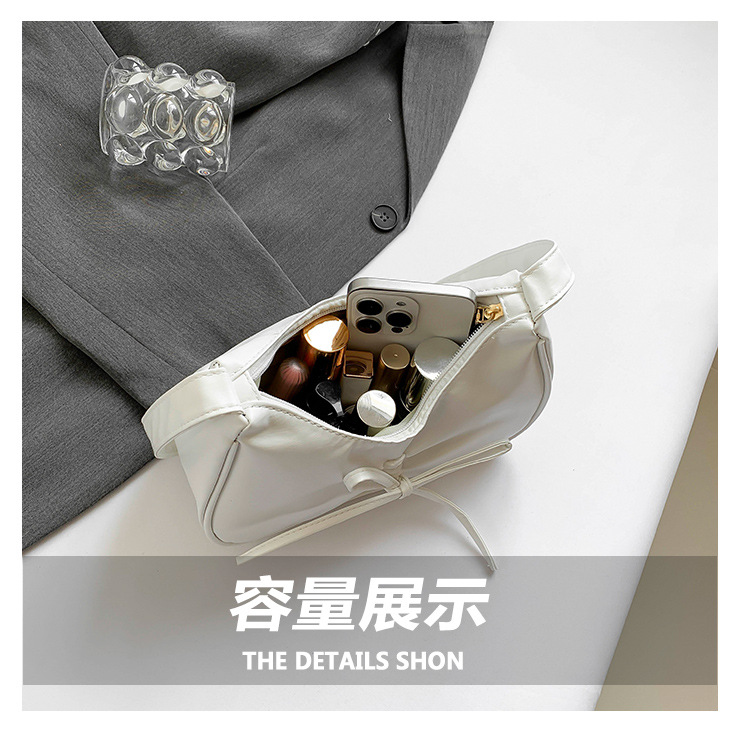 This is a trendy and fashionable single-shoulder crossbody bag with a simple bow design for women's 2024 autumn and winter collection undefined
