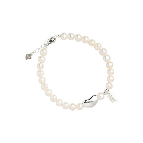 Korean version pearl bracelet open-style bangle for women, INS cool wind, simple temperament, versatile, unique design sense, trendy bracelet