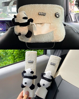 Car tissue box/set, Cartoon Doll Internet Celebrated Panda - tissue-bag-1-pair-of-shoulder-pads-lake-panda