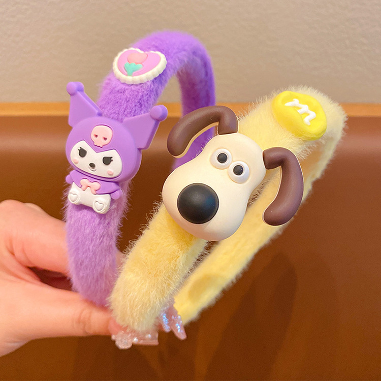 Nuevo conejo horquilla diadema chica linda princesa tocado pelo bebé paquete niños felpa diadema de dibujos animados