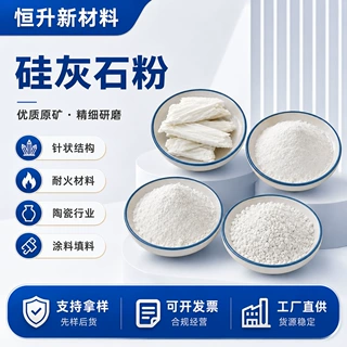 橡胶涂料防开裂涂料耐火材料用硅灰石偏硅酸针状硅灰石粉3000目