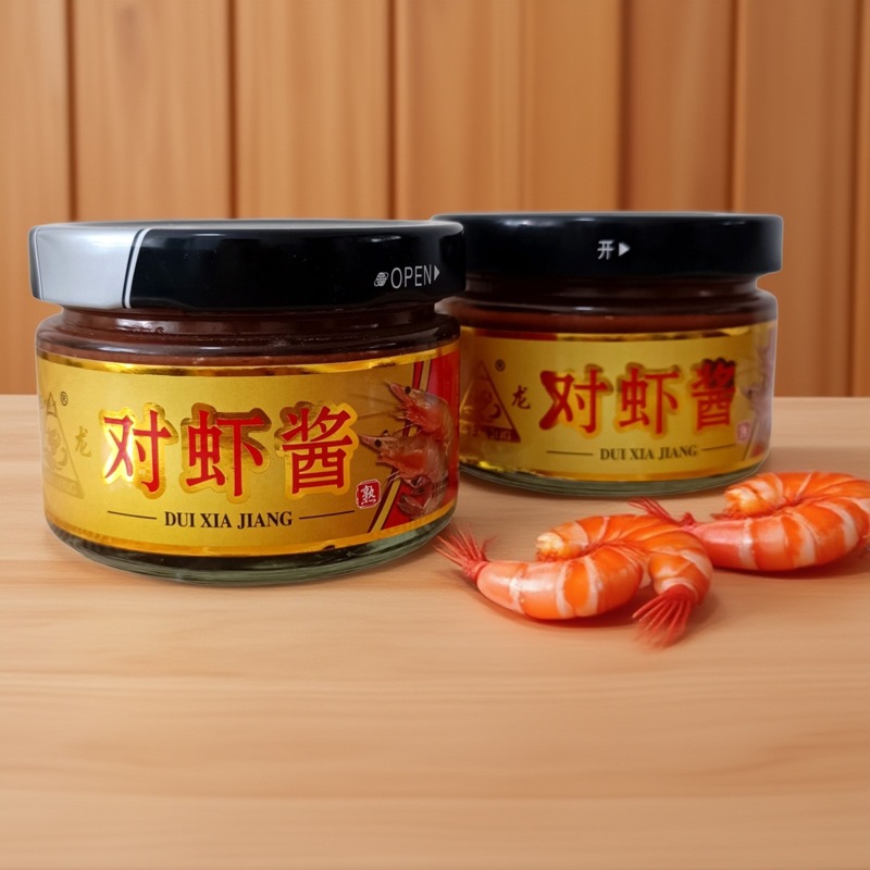 一瓶装180克水龙 对虾酱海虾酱龙口山东烟台海鲜酱即食酱玻璃瓶