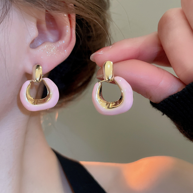 Aguja de plata Pendientes de flores dulces rosas Pendientes lindos de todo fósforo de la serie Mori Pendientes de diseño de moda de nicho al por mayor femenino