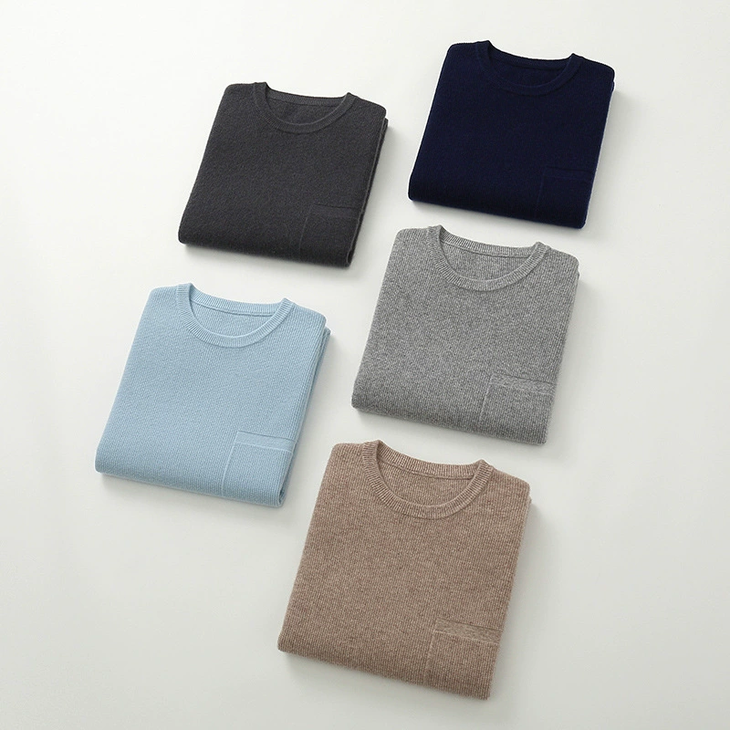 Woolen knitted sweater with a round collar sleevless, vest, increased thickness