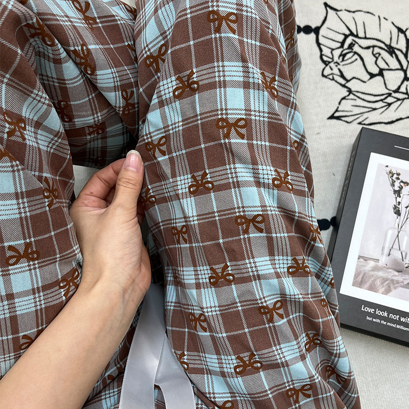 Pantalones anchos de algodón y seda para mujer, pantalones casuales de rayón, suaves y cómodos con efecto drapeado, pantalones de dormir para mujer.