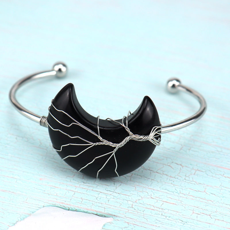 Fashion Moon Agate Plating Bangle 1 Piece