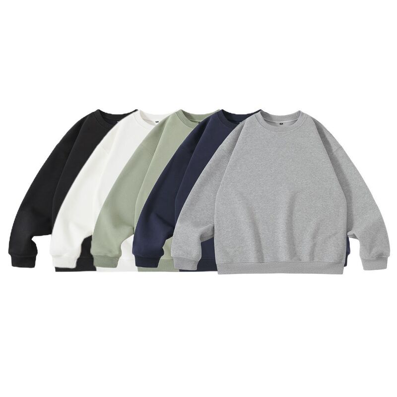 RUIIENRS x ROPUCHA 2024 autumn Japanese trend round neck casual 420g heavy sweater FW666