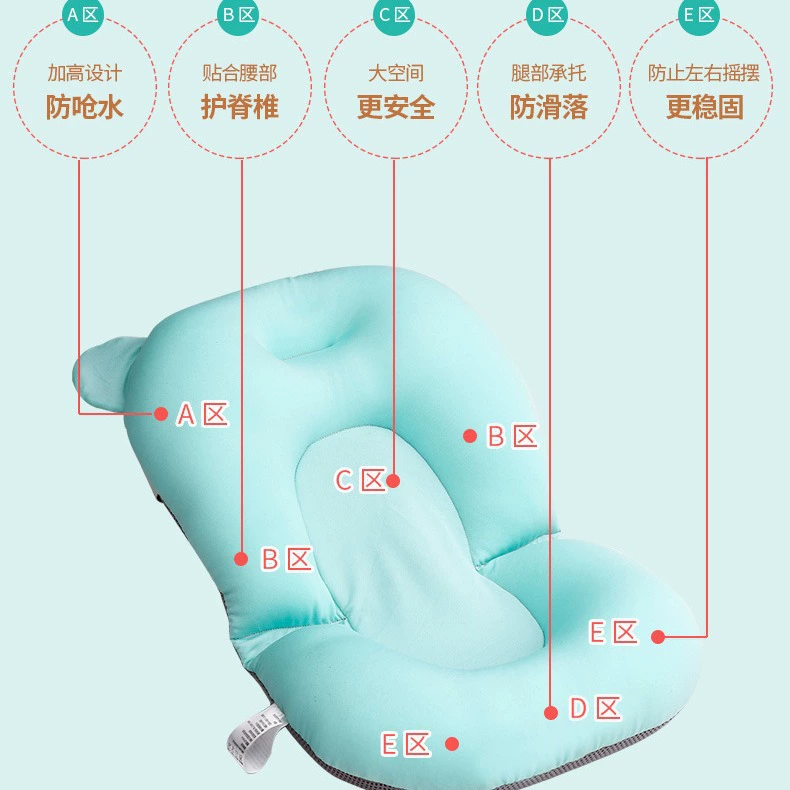 Детская гигиеническая продукция для новорожденных, детская нескользящая ванна с сиденьем