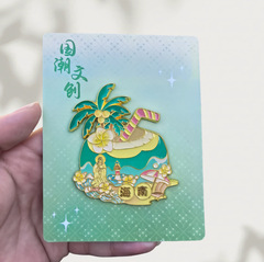 オリジナル海南合集金属冷蔵庫はココナッツのアイデア冷蔵庫を貼って観光地区の国潮文を飾って観光記念品を作ります。