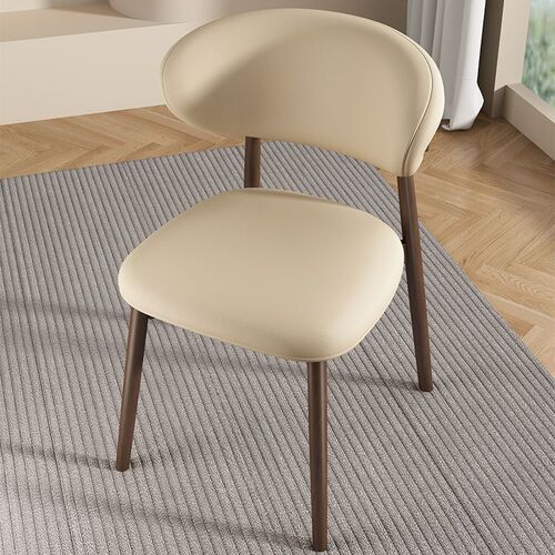 Solid wood dining chair Nordic modern simple light luxury home dining chair hotel restaurant dining table and chair soft backrest desk stool