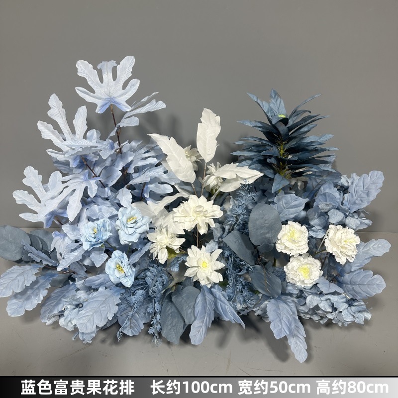 Flor de la boda de la flor Chiyeya rosa roja fila de orquídeas fila de flores bosque escena de compromiso decoración de la boda fondo de decoración