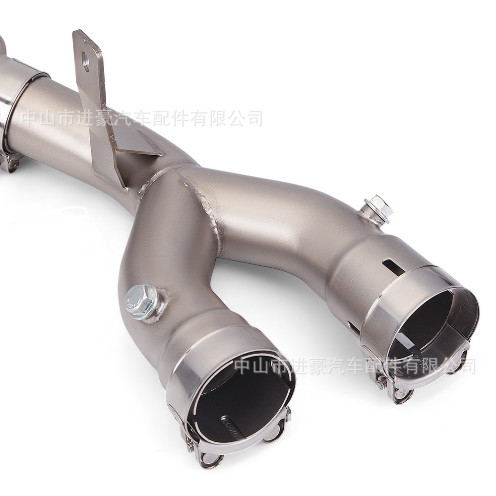 Motorcycle Modified Yamaha R1 Mid-Section 15-21/Separate Type - with Back Pressure Drum, Stainless Steel, Factory Direct Sale
