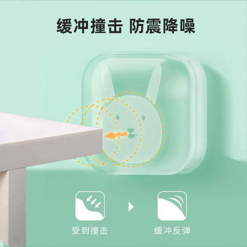 Direct selling transparent anti-collision pad door handle refrigerator door wall protection sticker mute household soft traceless silicone buffer pad