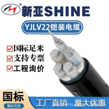 新亚光国标YJLV22铠装铝芯电缆10 16 120 300平方三相四芯五线
