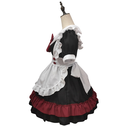 Halloween Vampire Little Devil Maid Lolita Gothic Black and Red Maid Cos Anime Cosplay Costume