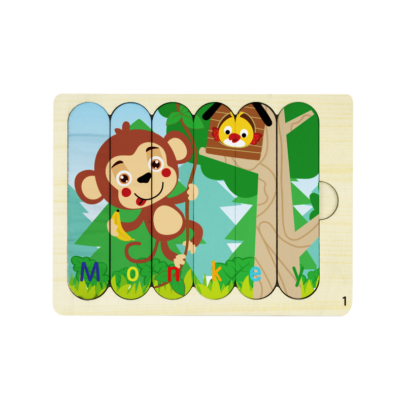 Bloques transfronterizos rompecabezas de barras niños pequeños educación temprana puzzle helado dibujos animados juguetes de puzzle al por mayor