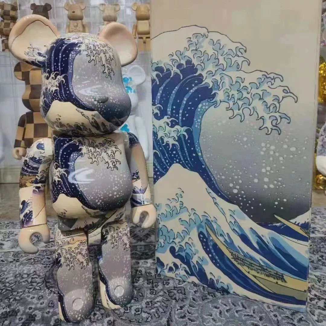 Bearbrick Violent Bear 1000%Plating Tide Playing Bear Hand -Office Toys Home Locker Ladder Van Gogh Qianqiu