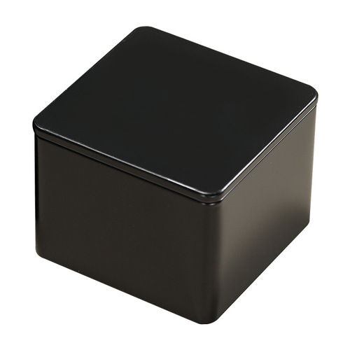 Tin Tea Can with Square Metal Seal for Marriage Gift, Iron Box with printed Zheng Shan Xiao Zong Matcha Candy