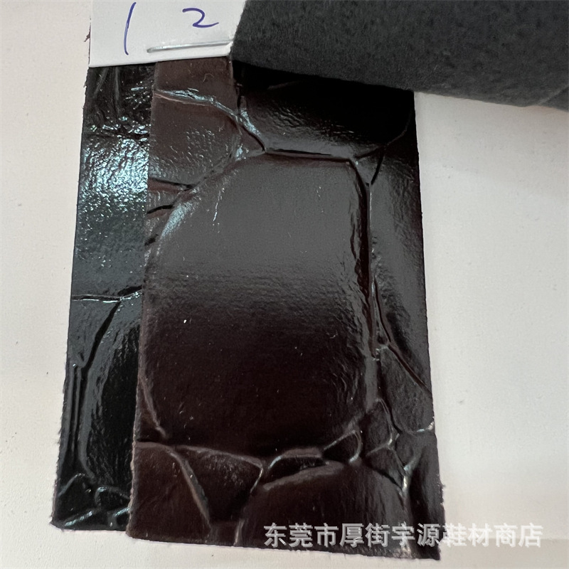 仿皮石头纹pu鳄鱼纹皮革鞋革箱包装饰人造革鞋材布料批发