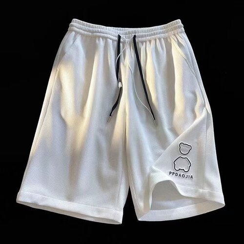 Manufacturer's direct supply small brown five 6-point shorts for men, loose wide-leg summer streetwear brand, checkered casual sports basketball style