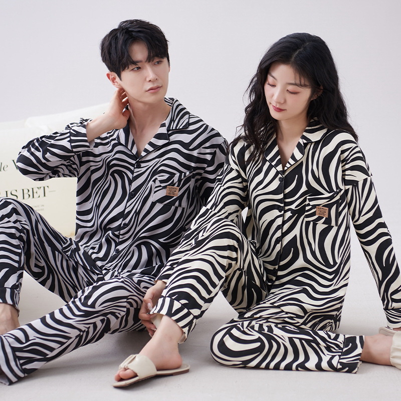 Nuevo Pijama de algodón puro para parejas Primavera y otoño prendas de vestir exteriores de algodón de manga larga más tamaño cardigan simple traje de desgaste para el hogar de los hombres