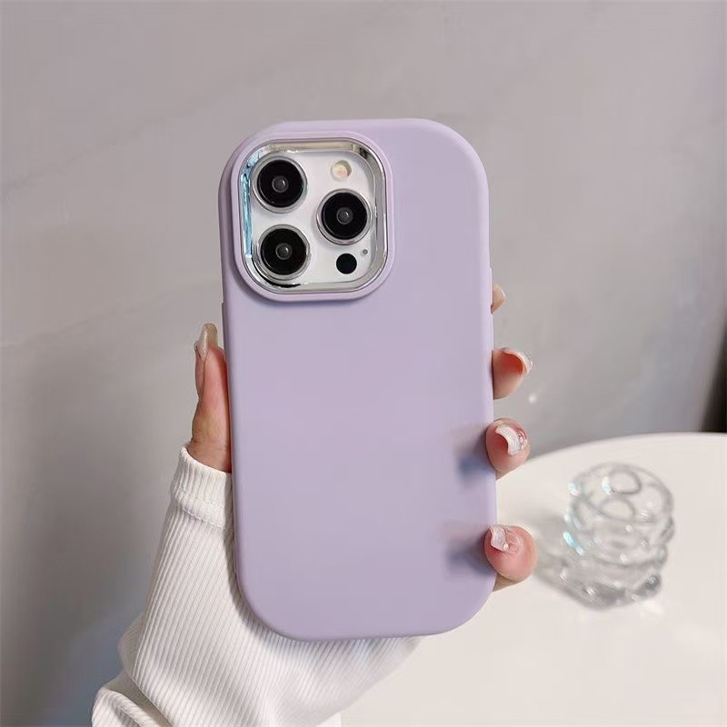 Chica gorda de color puro para Apple 16pro funda para teléfono móvil nuevo 15promax galvanoplastia 14/13/12 anti-caída 11x