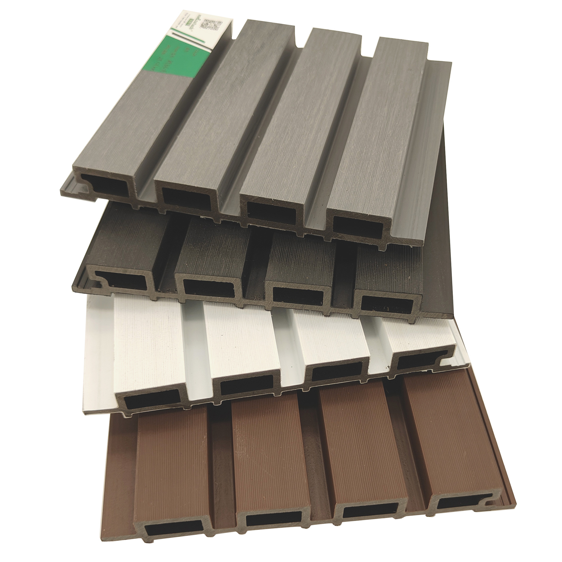 Tablero de madera-plástico co-extruido de segunda generación Tablero DE LA Gran Muralla 219*26 tablero de rejilla cóncavo convexo decoración del hogar tablero de pared interior al aire libre anticorrosión Madera