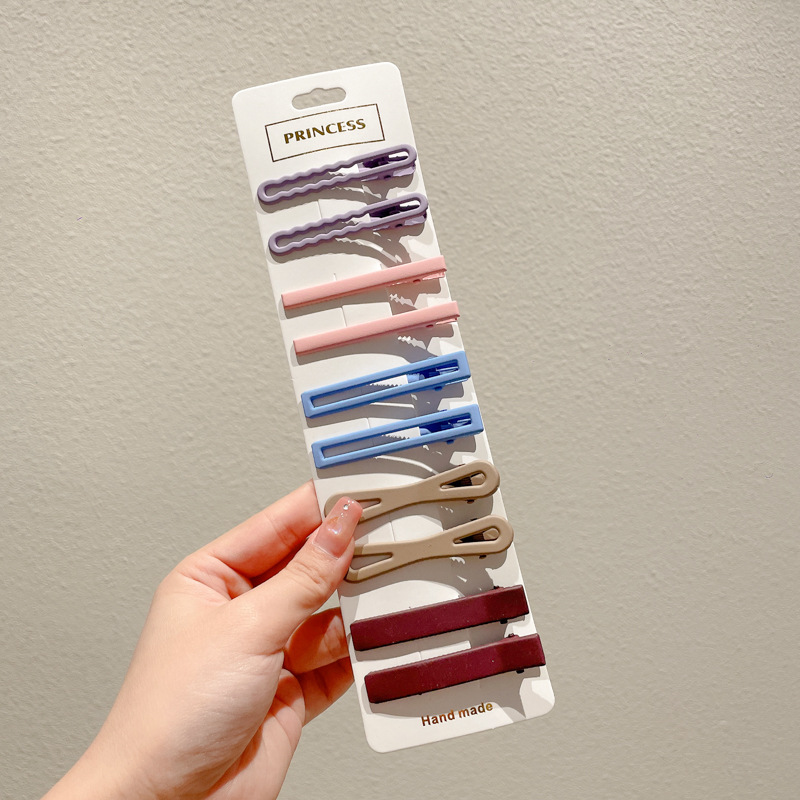 Coreana lateral frange clip de cabello de la frente de mujer sensación avanzada 2025 nuevo toque de dopamina clip de boca de pato