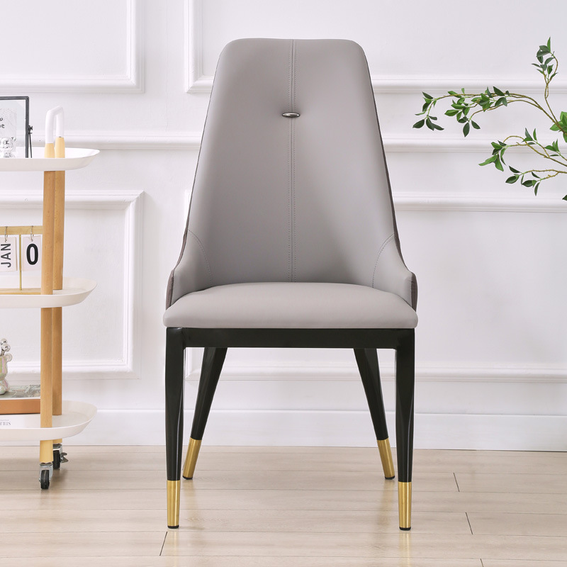 Silla de comedor moderna simple silla de lujo ligera italiana silla de negociación respaldo taburete hotel comedor casero silla de reunión silla de ocio