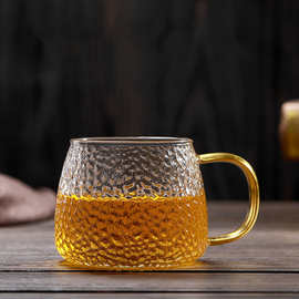 日式玻璃泡茶杯茶杯水分离杯子办公室过滤家用耐热月牙个人专用