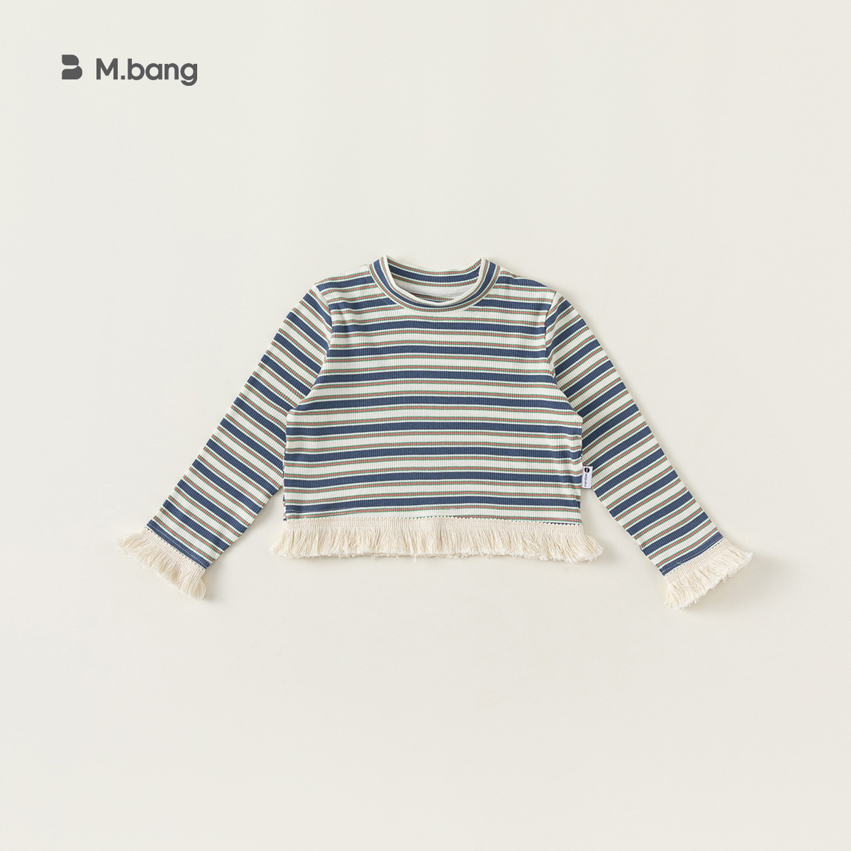 Youbao ropa para niños, ropa de otoño para niñas, camiseta de manga larga, camisa de fondo a rayas para niñas con flecos personalizados, ropa para niños de moda, ropa para niños