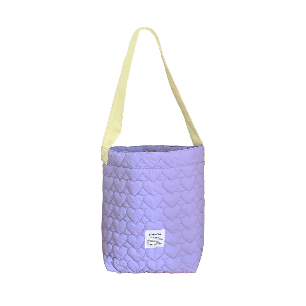 38241 ins nuevo contraste de color bolso de hombro estudiante femenino práctico bolso de gran capacidad de la momia acolchado bolso de hombro femenino