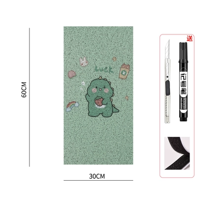 can be cut, Electric vehicle foot mat - self-cut-3060-milk-tea-comes-with-knife-pen-and-velcro