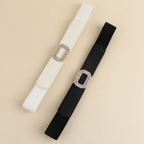 Belt for women with dresses, fashionable women's girdle elastic elastic belt, versatile women's wide belt