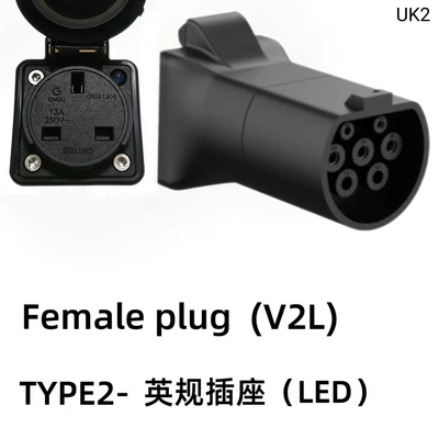 Schuko Female Plug Elektrikli avtomobil şarj stansiyaları - mother-has-a-lamp-waterproof-british-standard-socket