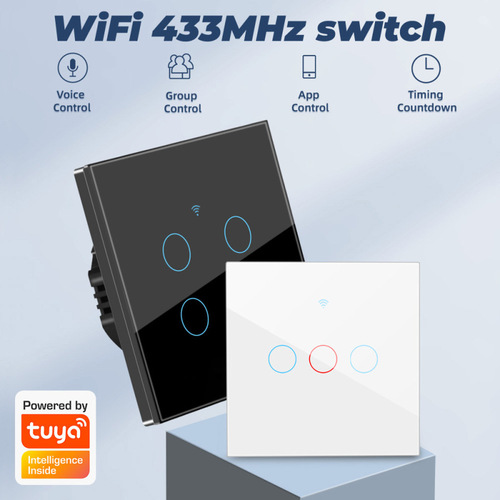 Doodle WiFi Switch with RF433, supports smart speakers Alexa and Google Home for intelligent on/off control