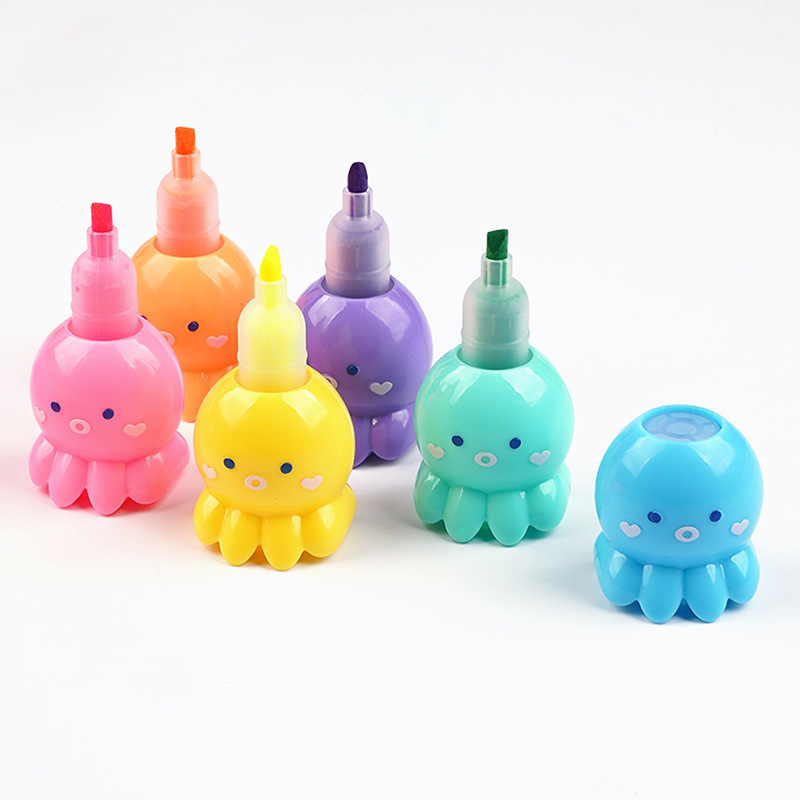 1 Piece Octopus Class Learning Plastic Cute Fluorescent Pen display picture 2