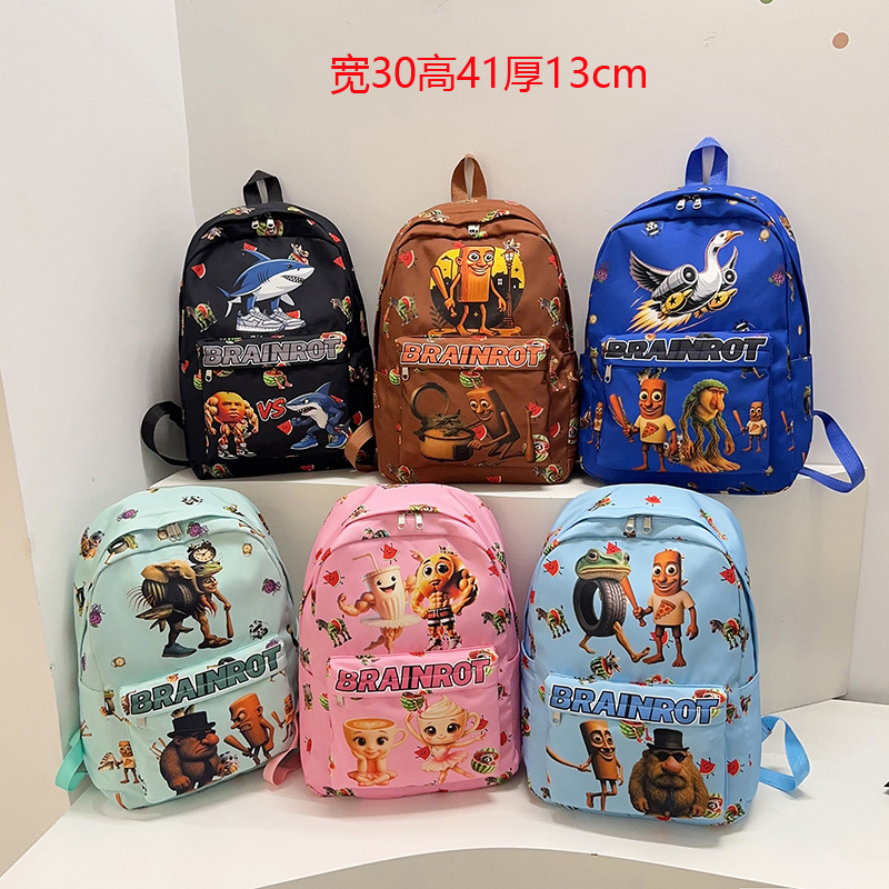 跨境新款儿童双肩包新款卡通质感儿童背包出街游玩洋气幼儿园书包